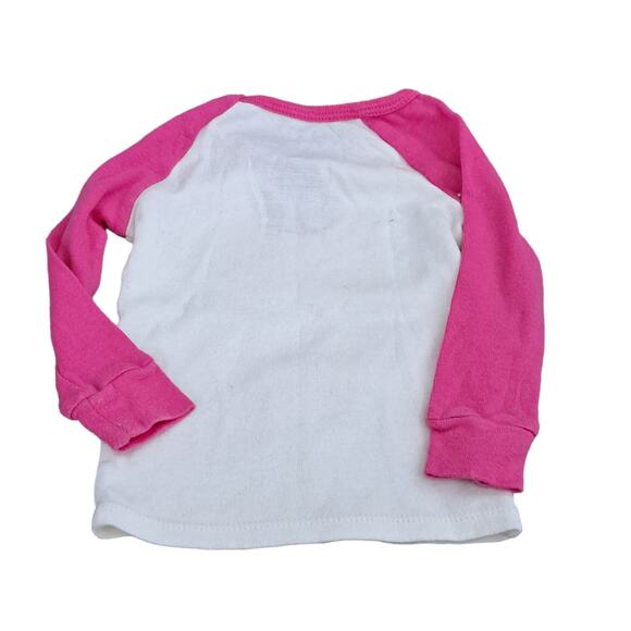 2 FOR $5 SALE Girl's Pink And White Unicorn And Stars Pajama Set Size 12 Months - Picture 5 of 9